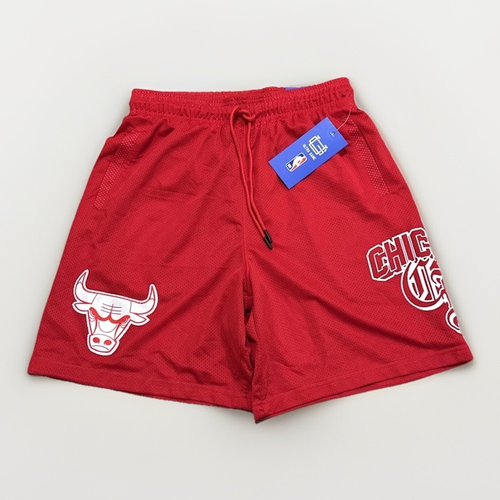 Chicago Bulls Basketball Shorts Mens Medium x Ultra Game Stay Down Shorts Red